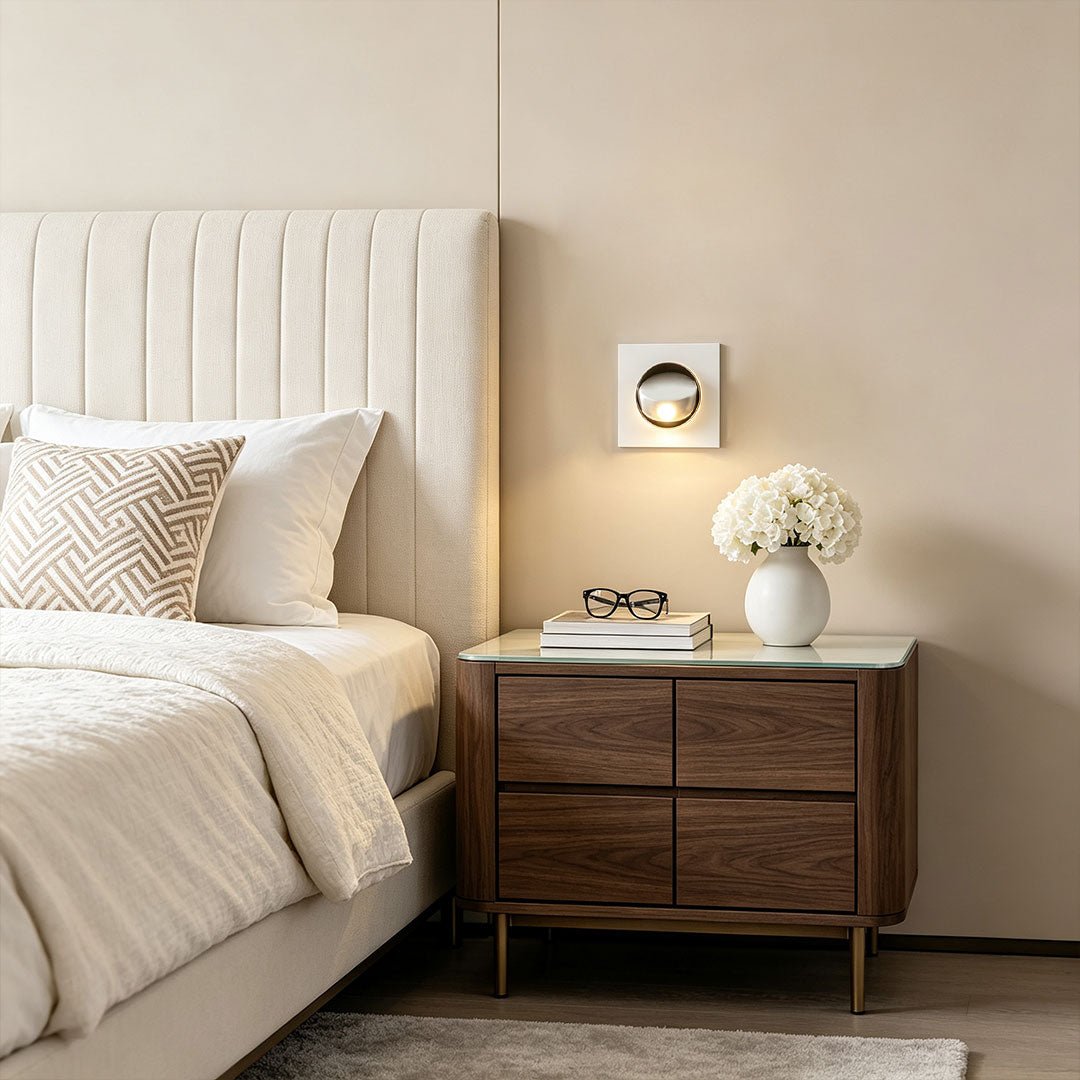 Flush Mount Wall Light Modern Adjustable Bedside Reading Lamp
