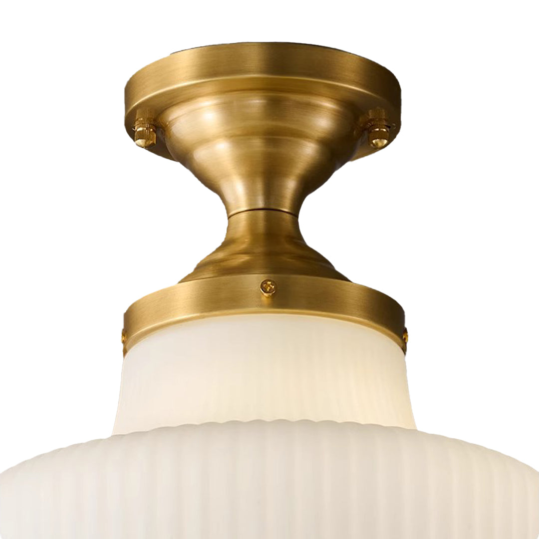 Glass Ceiling Light Fixtures French Vintage Metal Flush Mount Lights
