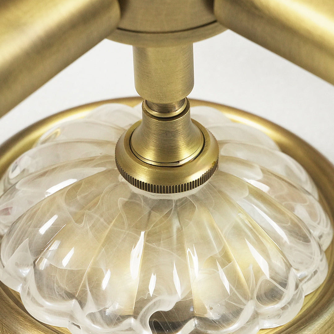 Glass Ceiling Lights Modern Copper Flush Mount Lights