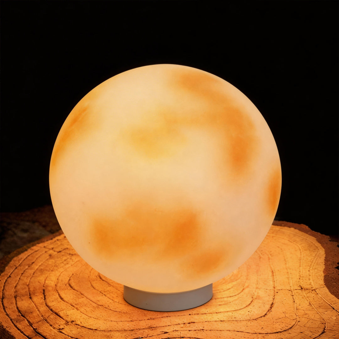Open-Box Moon-Shaped Stone Pillar Light Outdoor Decorative