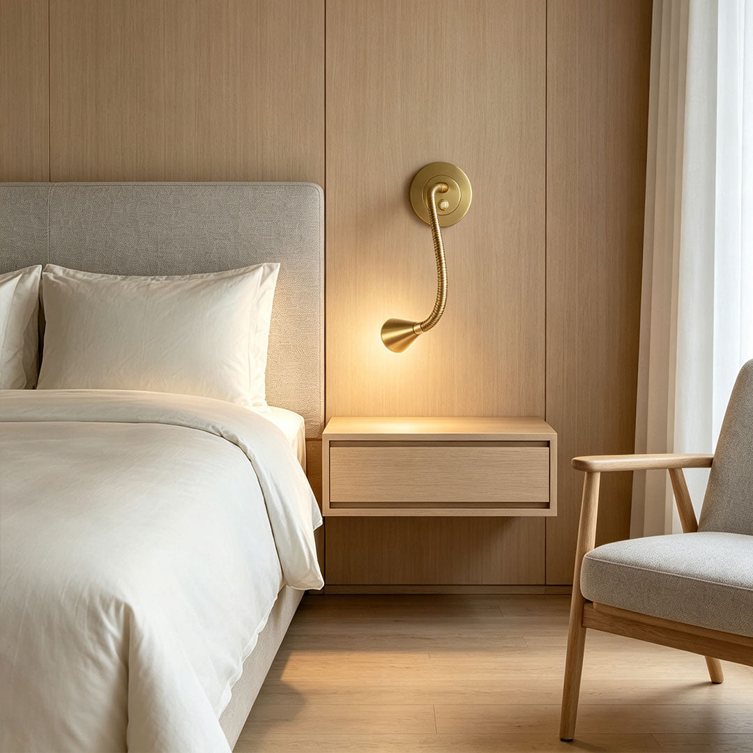 Wall Light with Swing Arm LED Rotatable Flexible