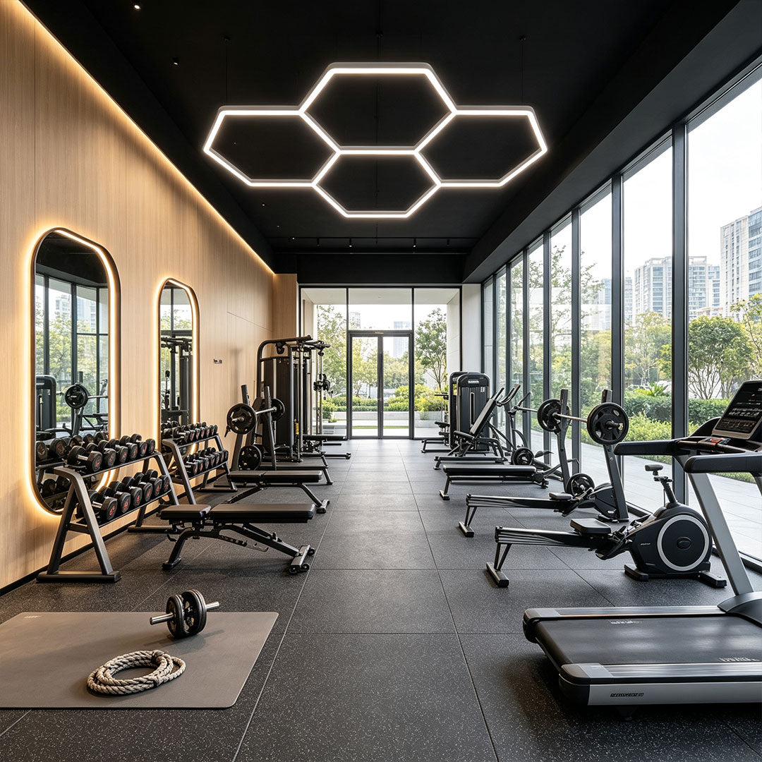 Honeycomb Ceiling Light Modern White LED Industrial Light