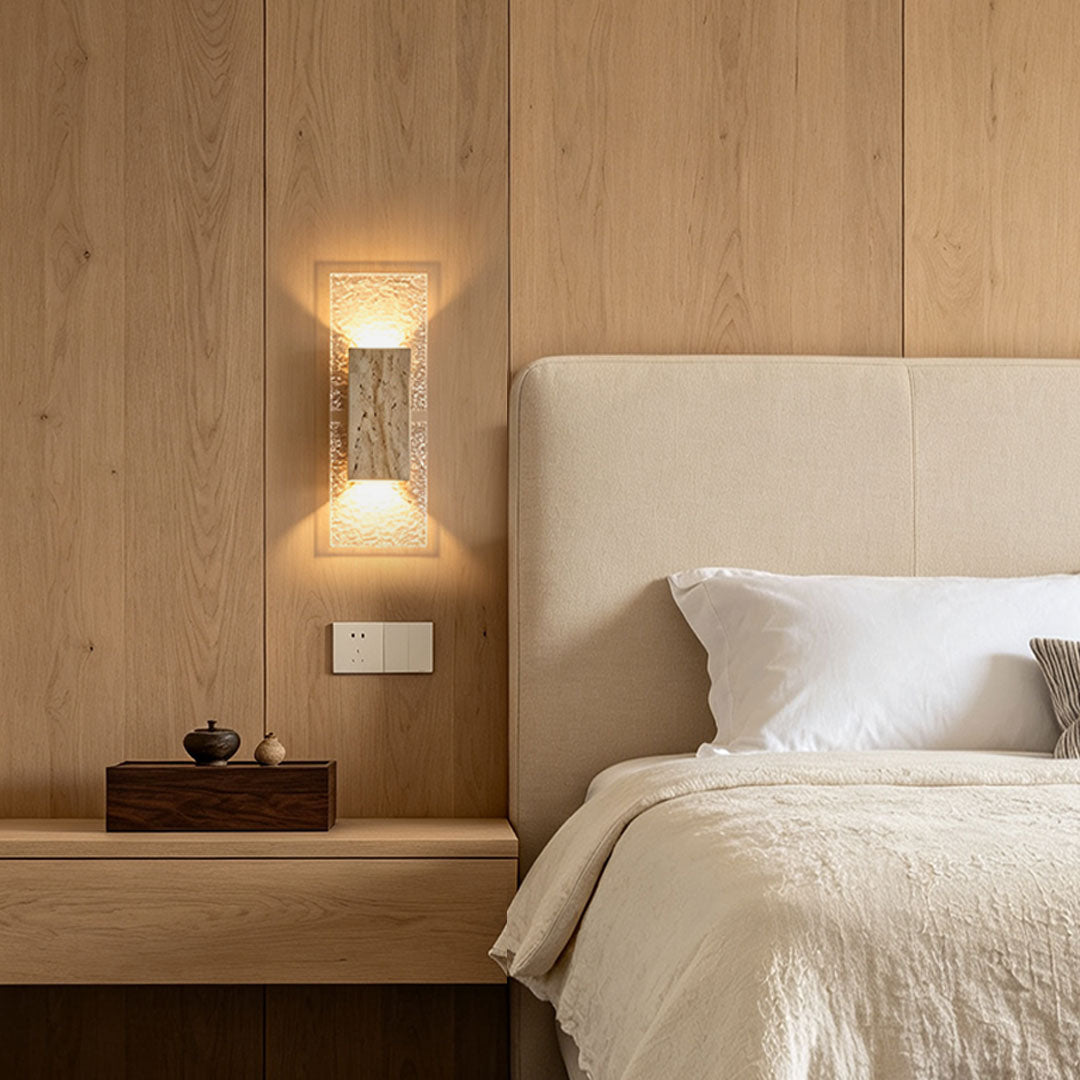 Indoor Wall Sconce up and down Light Vintage Stone