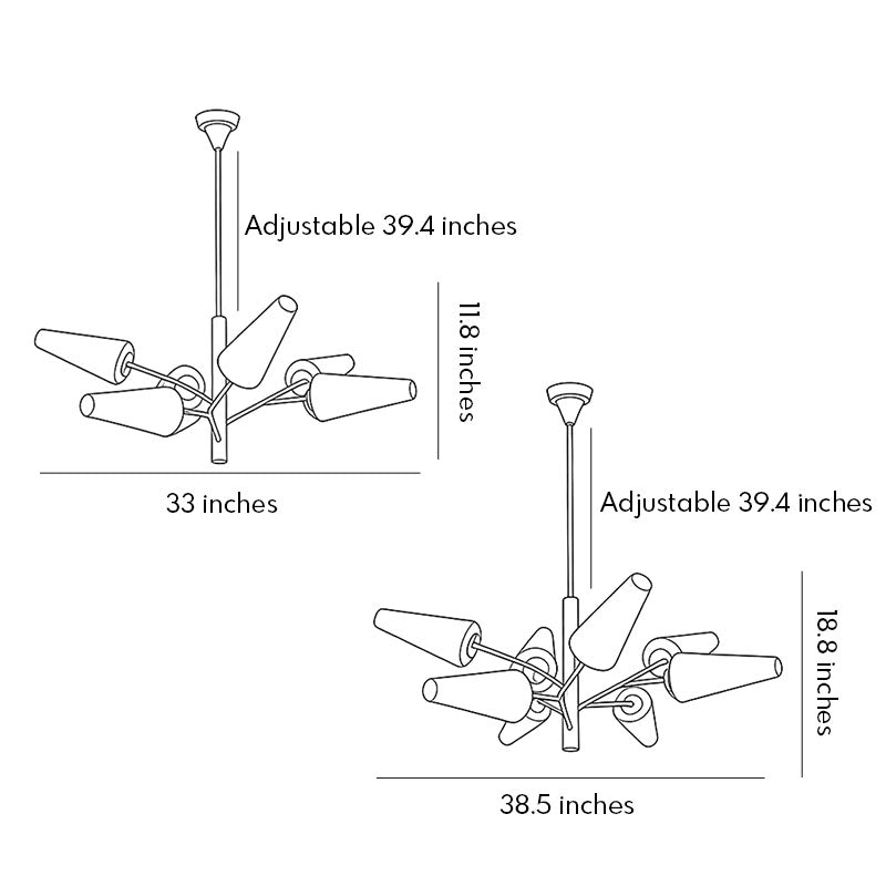 Italian Glass Chandelier Minimalist Metal Ceiling