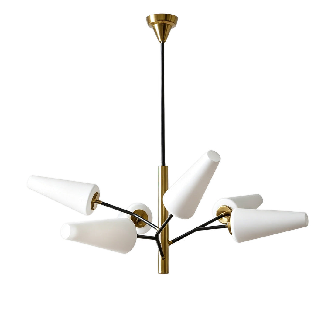 Italian Glass Chandelier Minimalist Metal Ceiling