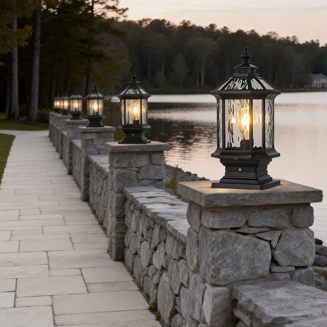 Lantern Pillar Lights European-Style Vintage Outdoor
