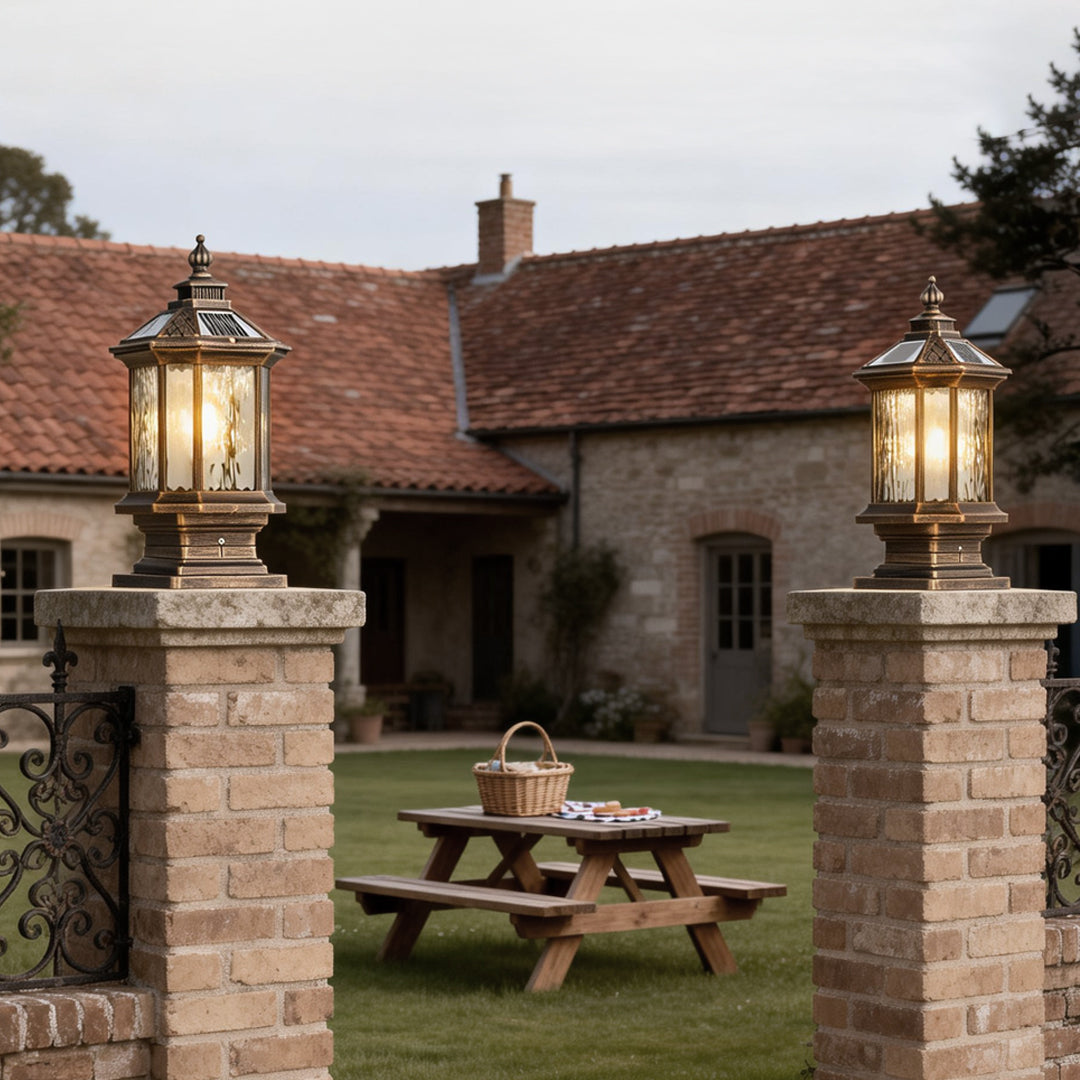Lantern Pillar Lights European-Style Vintage Outdoor