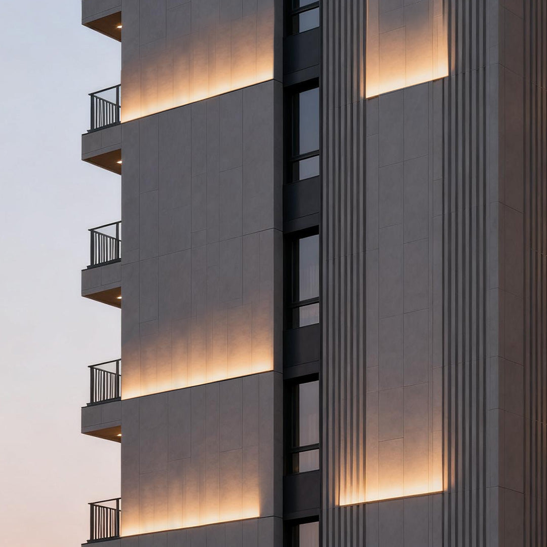 Open-Box LED Building Facade Lighting Outdoor Linear Wall