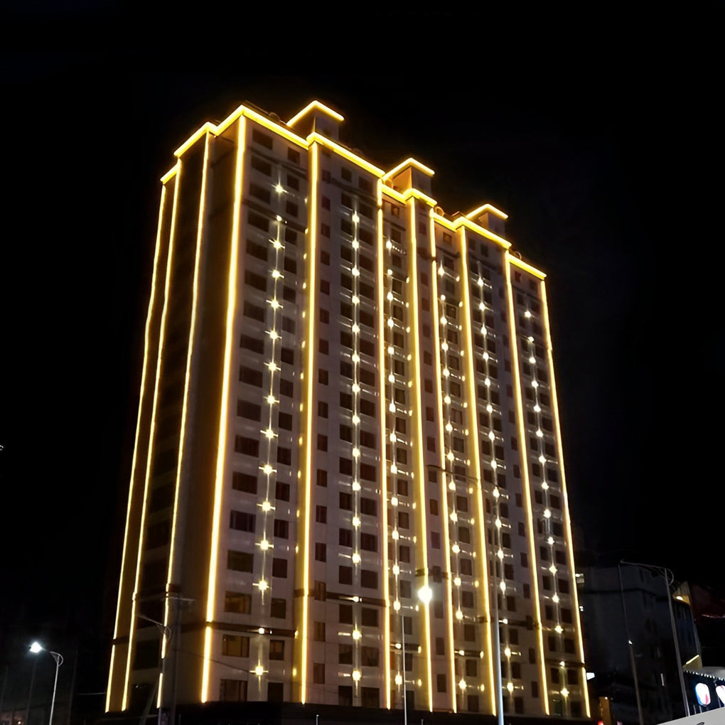 Open-Box LED Building Facade Lighting Outdoor Linear Wall