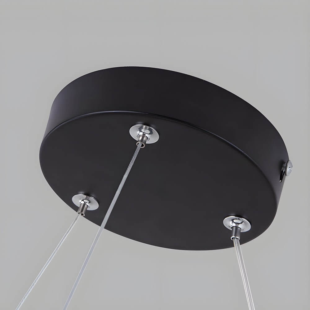 LED Pendant Ring Ceiling Light Modern Metal Acrylic