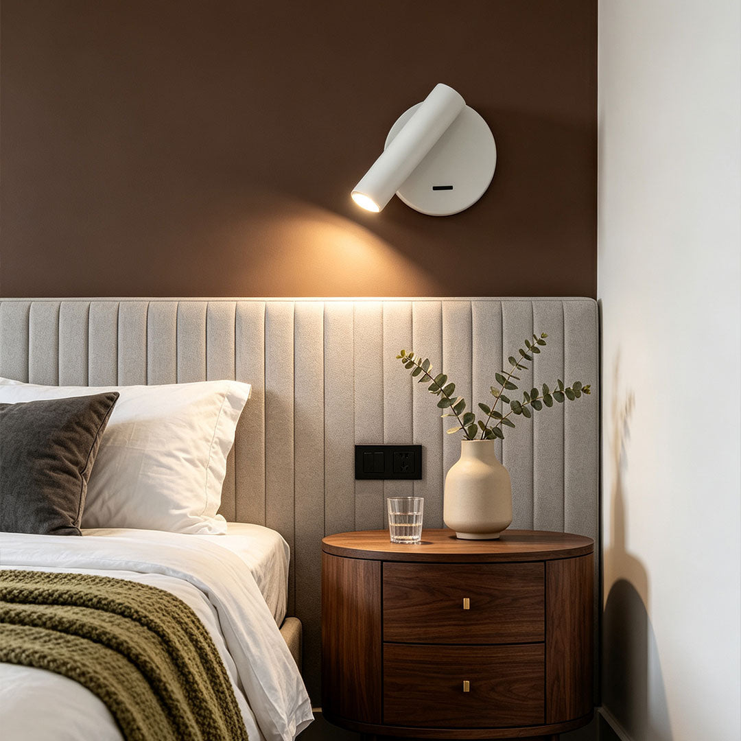 LED Wall Reading Light Minimalist Bedside Metal Lamp