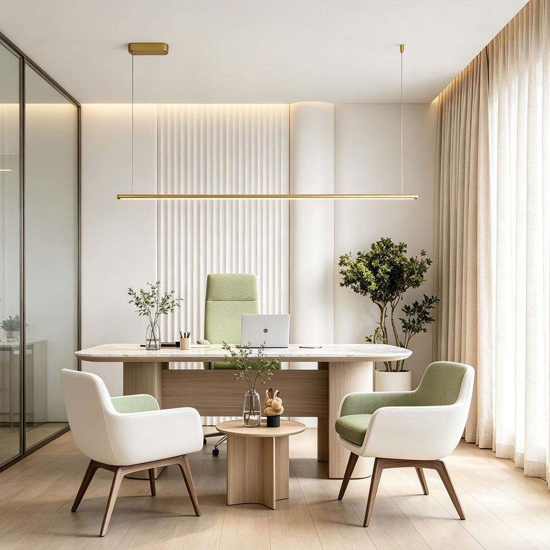 Linear Gold Pendant Light Modular LED Ceiling Light