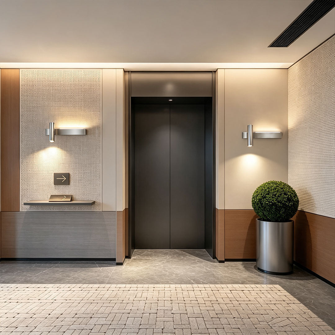 Linear Wall Sconces and Spotlight for TV Background