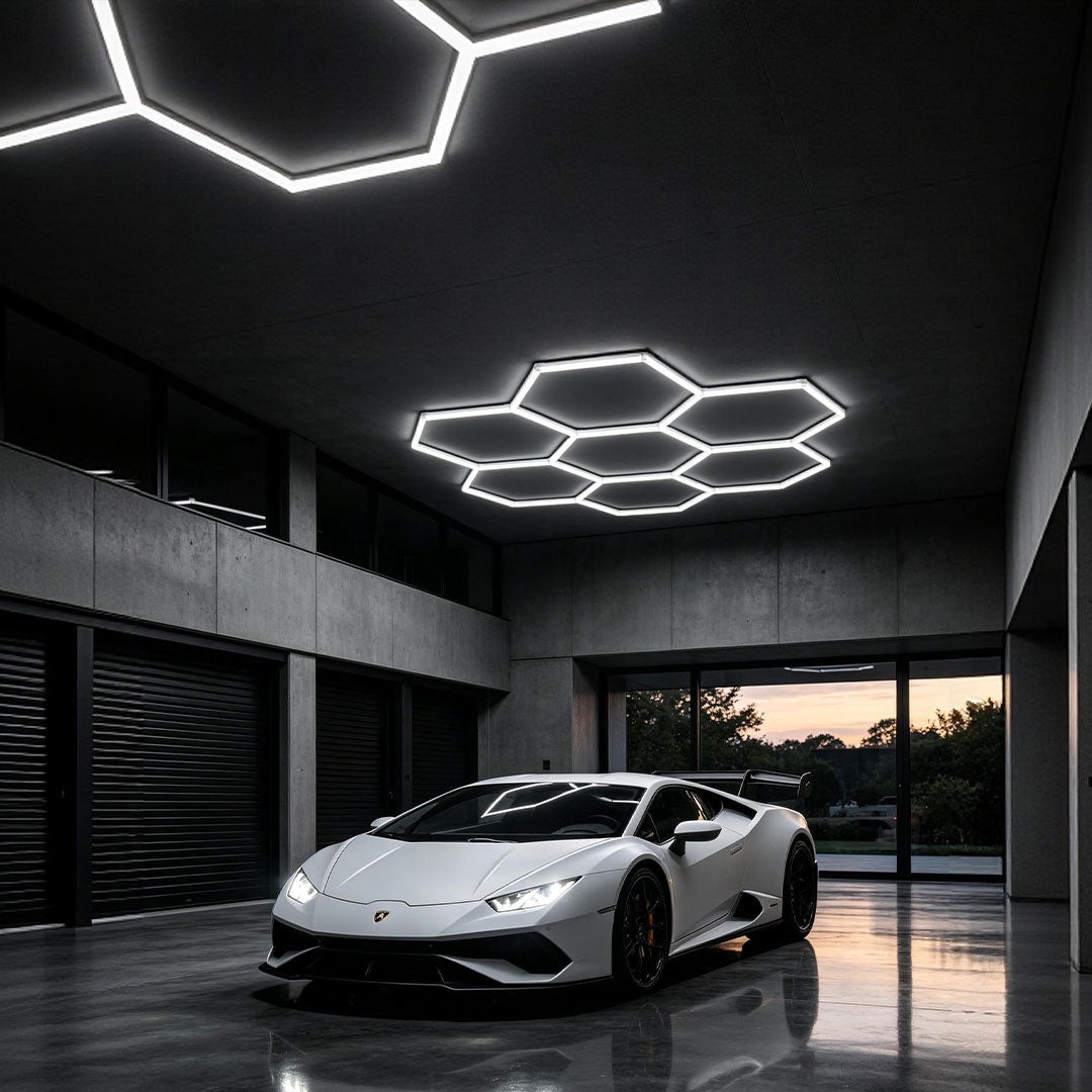Honeycomb Ceiling Light Modern White LED Industrial Light
