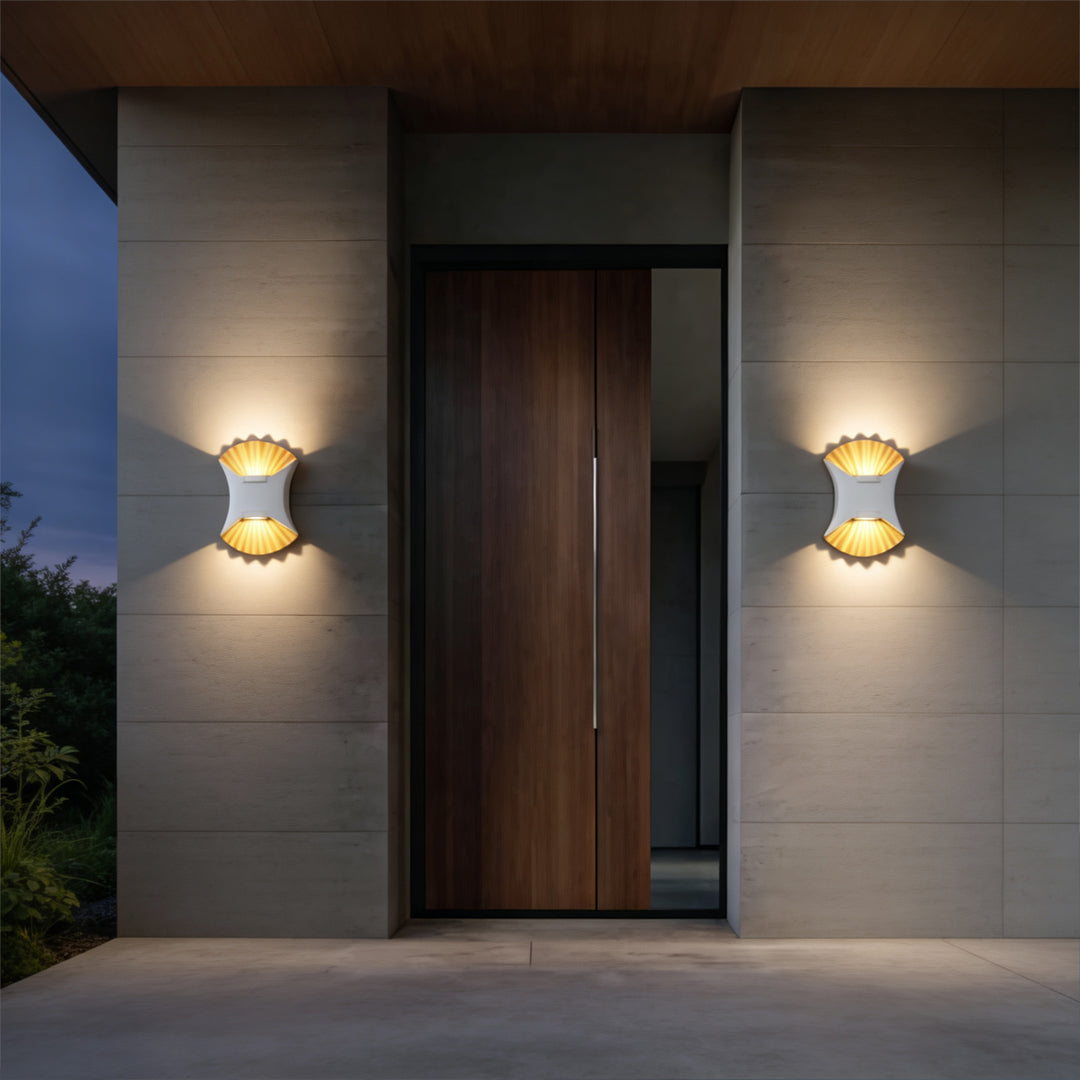 Outdoor up down Wall Light Modern Double-Shell LED Garden Light