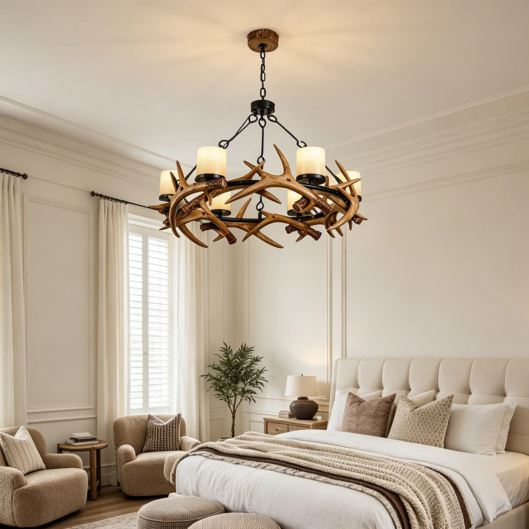 Modern Antler Chandelier Vintage Metal Ceiling Light