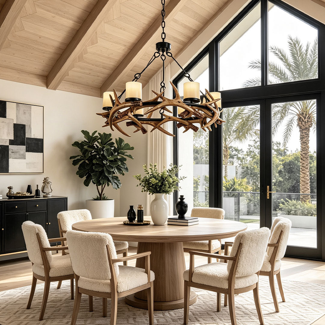 Modern Antler Chandelier Vintage Metal Ceiling Light