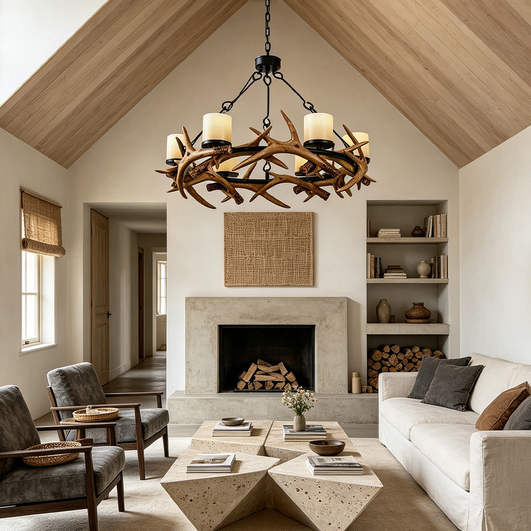 Modern Antler Chandelier Vintage Metal Ceiling Light