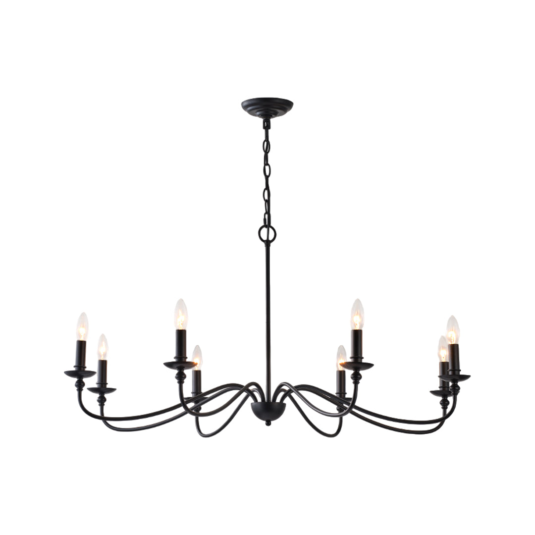 Modern Brass Chandelier Minimalist Candle Ceiling Light