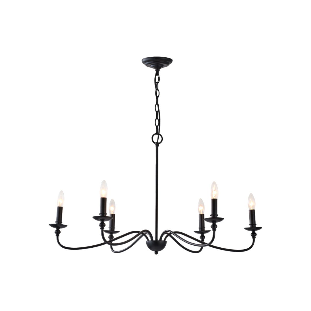 Modern Brass Chandelier Minimalist Candle Ceiling Light
