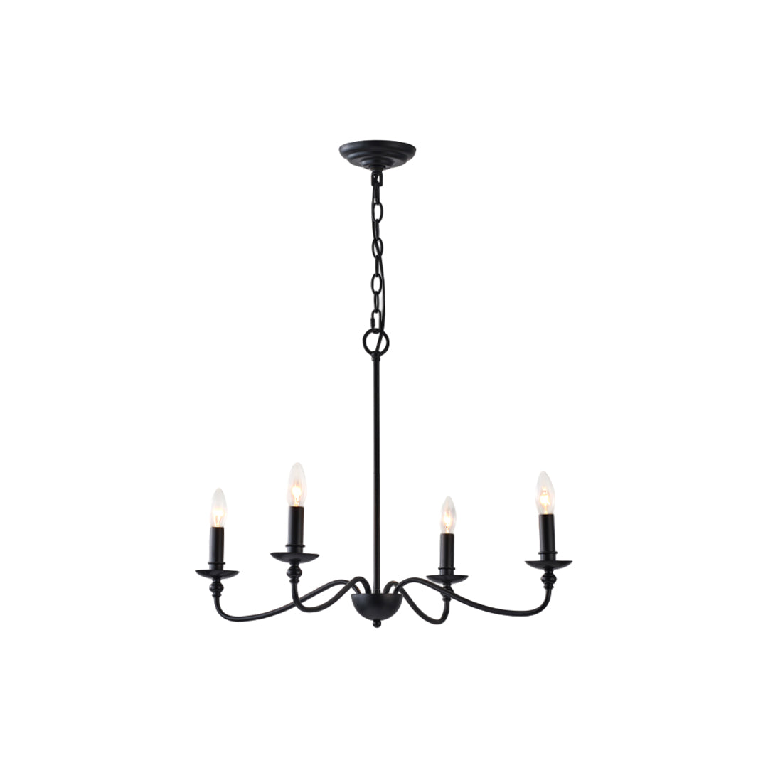 Modern Brass Chandelier Minimalist Candle Ceiling Light