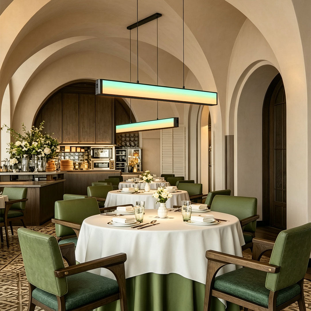 Contemporary Linear Chandeliers Luxury RGB Ceiling