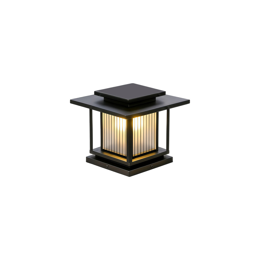 Driveway Pillar Solar Lights Modern Outdoor Gate Lighting