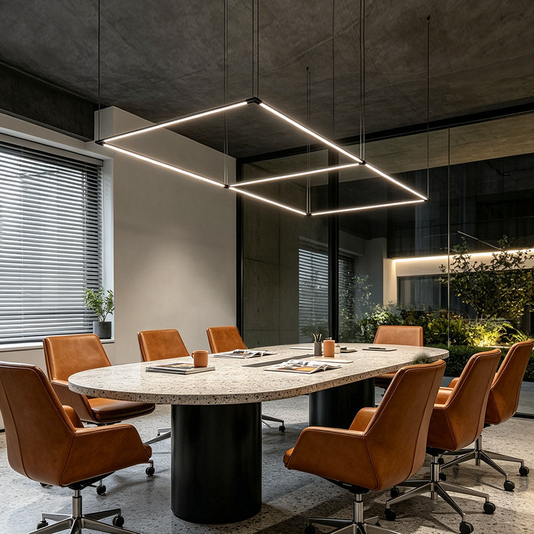 Linear Gold Pendant Light Modular LED Ceiling Light