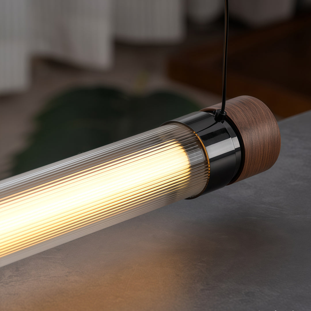 Modern Linear Pendant Lighting Simple Glass Ceiling Light