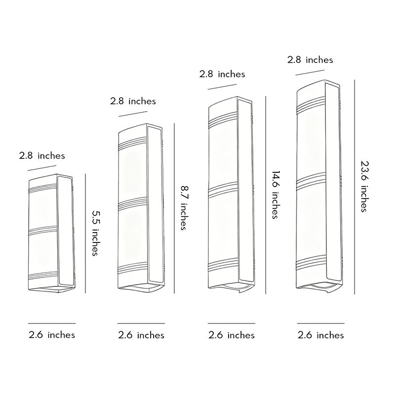 Linear up down Wall Light Modern Minimalist Outdoor Light