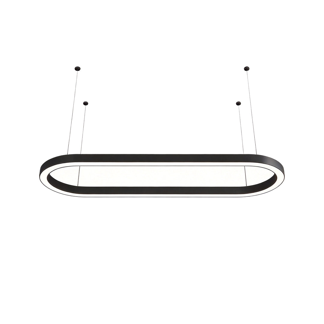 Oval Chandelier Modern Metal LED Office Ceiling