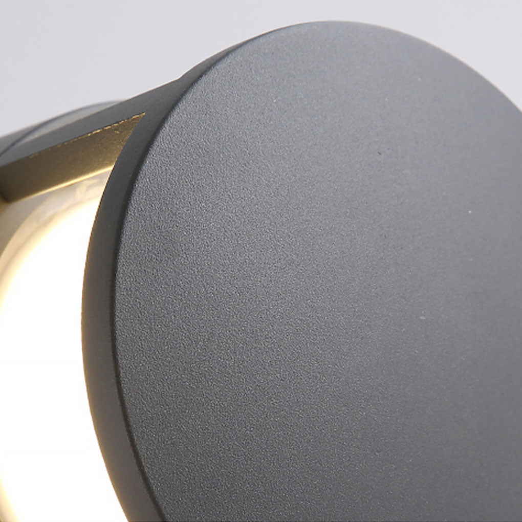 Open-Box Modern Round Outdoor Post Light Double-Layered