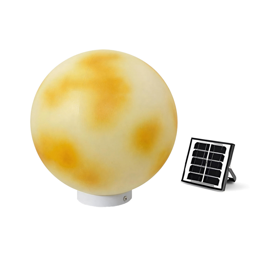 Open-Box Moon-Shaped Stone Pillar Light Outdoor Decorative