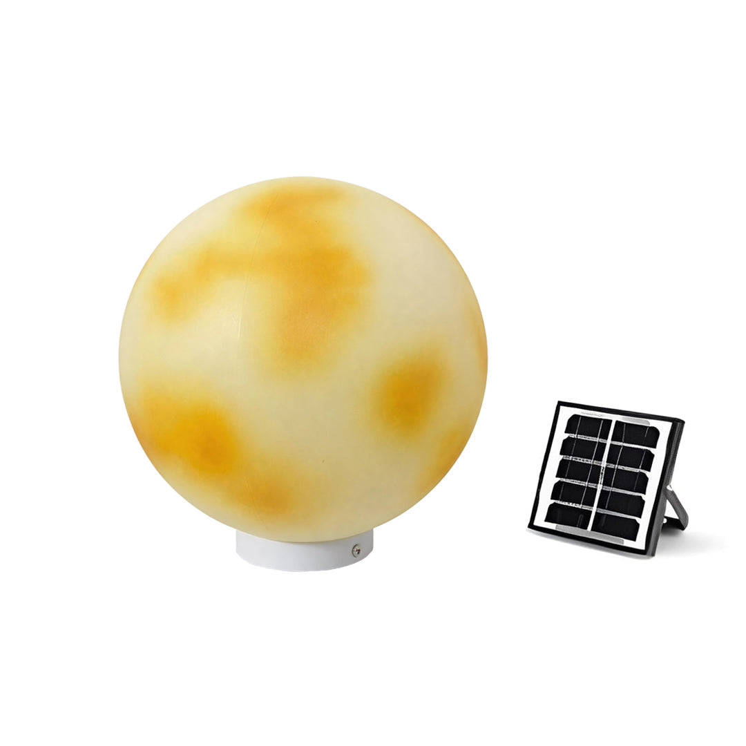 Open-Box Moon-Shaped Stone Pillar Light Outdoor Decorative