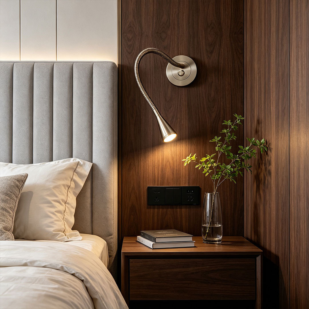 Wall Light with Swing Arm LED Rotatable Flexible