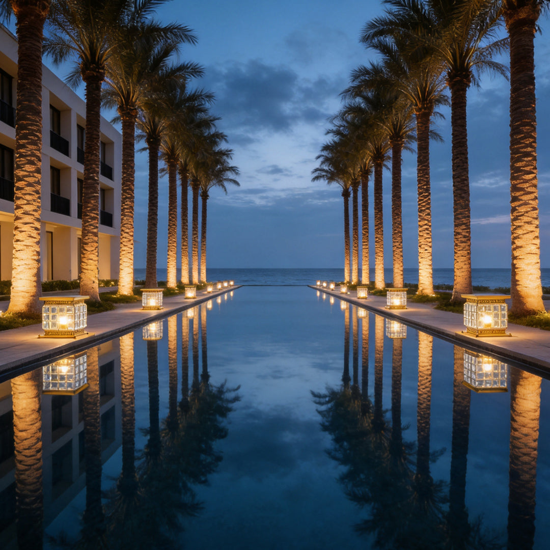 Outdoor Pillar Lights Solar Modern Decorate