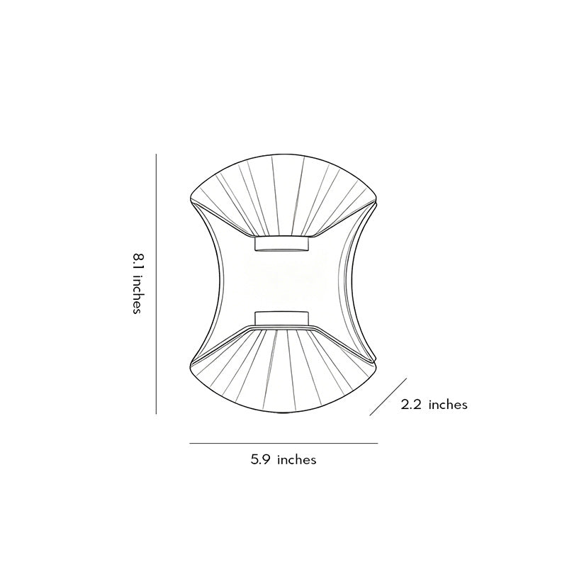 Outdoor up down Wall Light Modern Double-Shell LED Garden Light