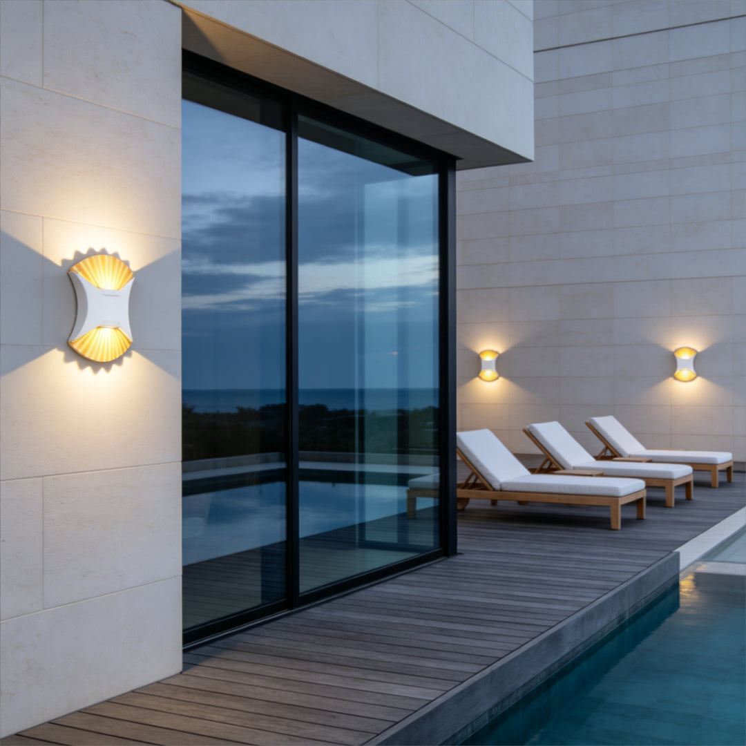 Outdoor up down Wall Light Modern Double-Shell LED Garden Light
