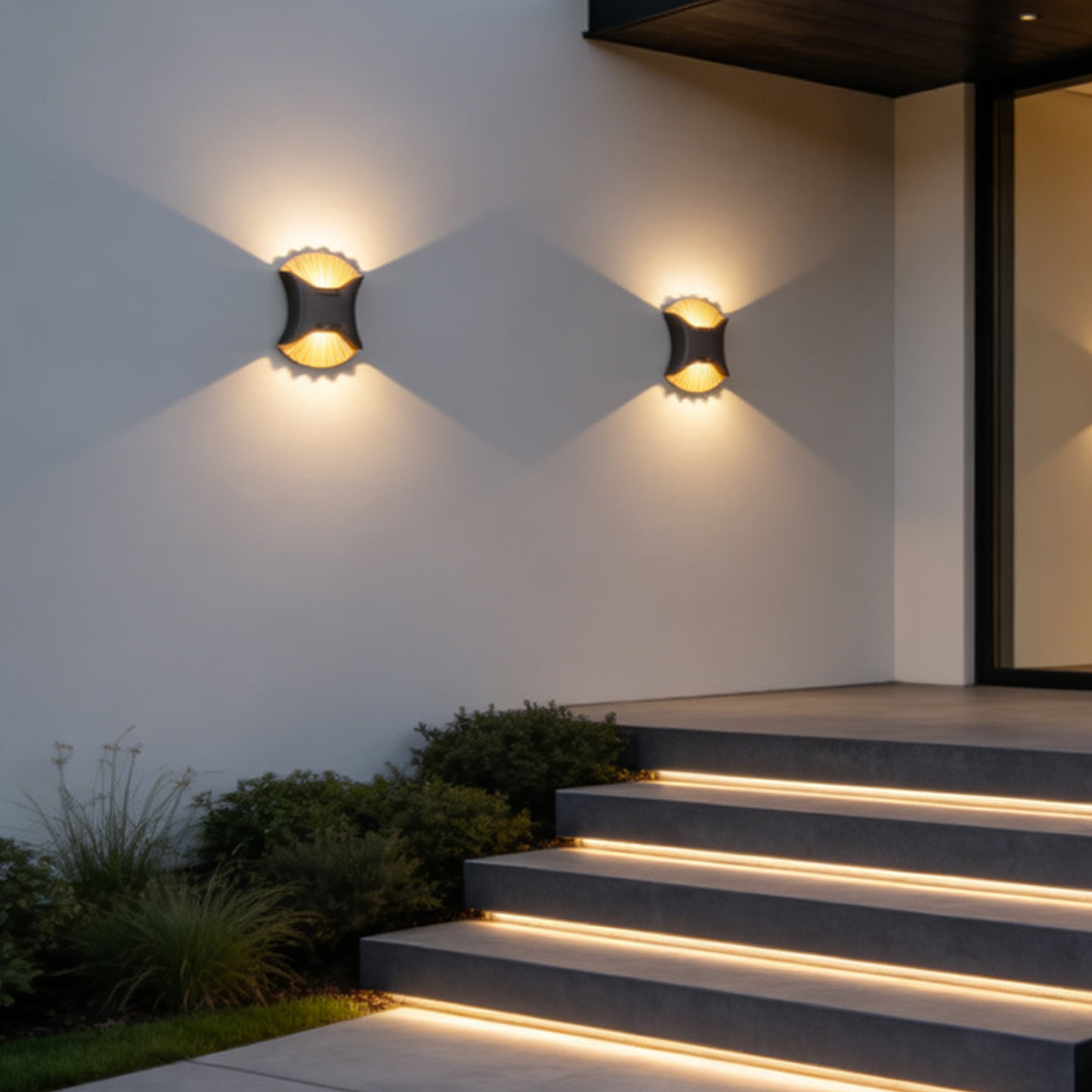 Outdoor up down Wall Light Modern Double-Shell LED Garden Light