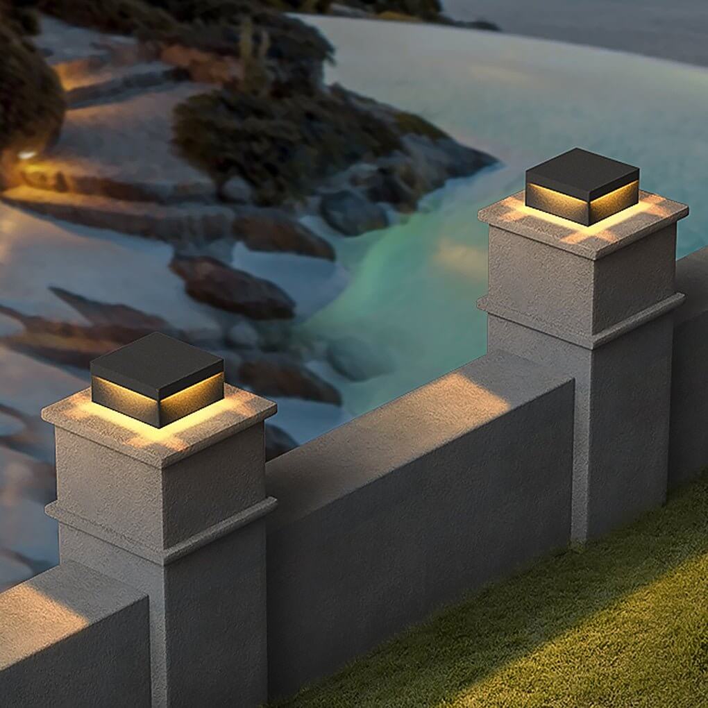 Square Pillar Lights Modern Waterproof Outdoor Fence