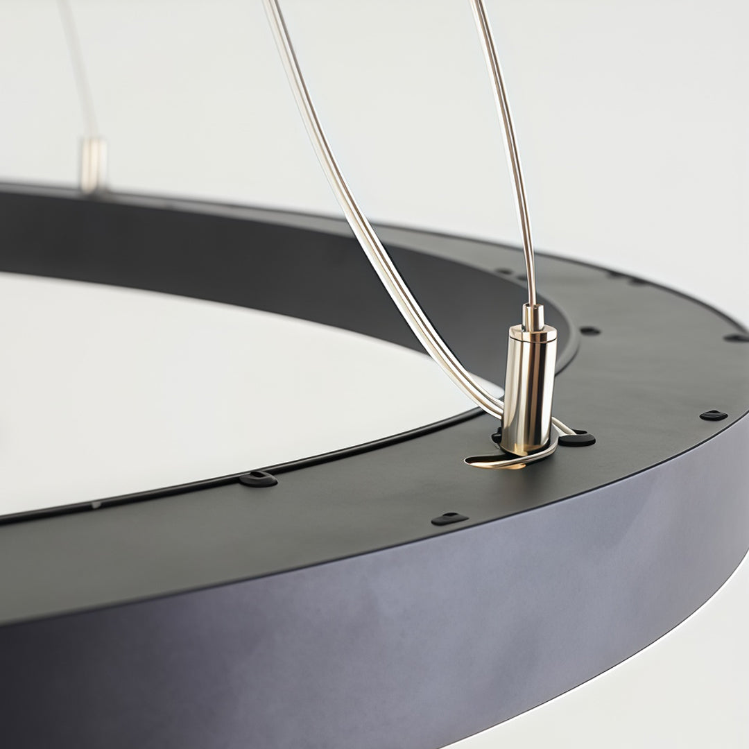 Oval Chandelier Modern Metal LED Office Ceiling
