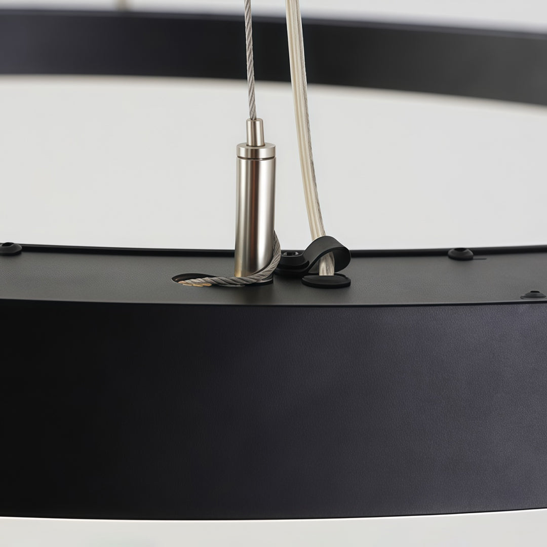 Oval Chandelier Modern Metal LED Office Ceiling
