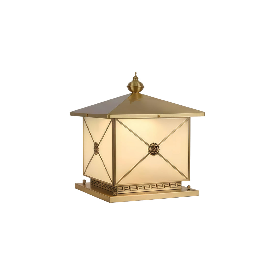 Pillar Light Solar Dual-Use Copper Garden Lighting