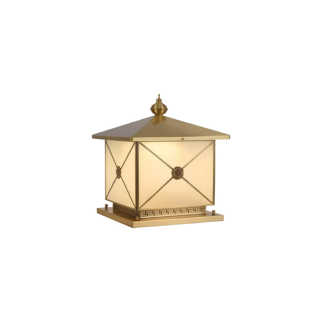 Pillar Light Solar Dual-Use Copper Garden Lighting