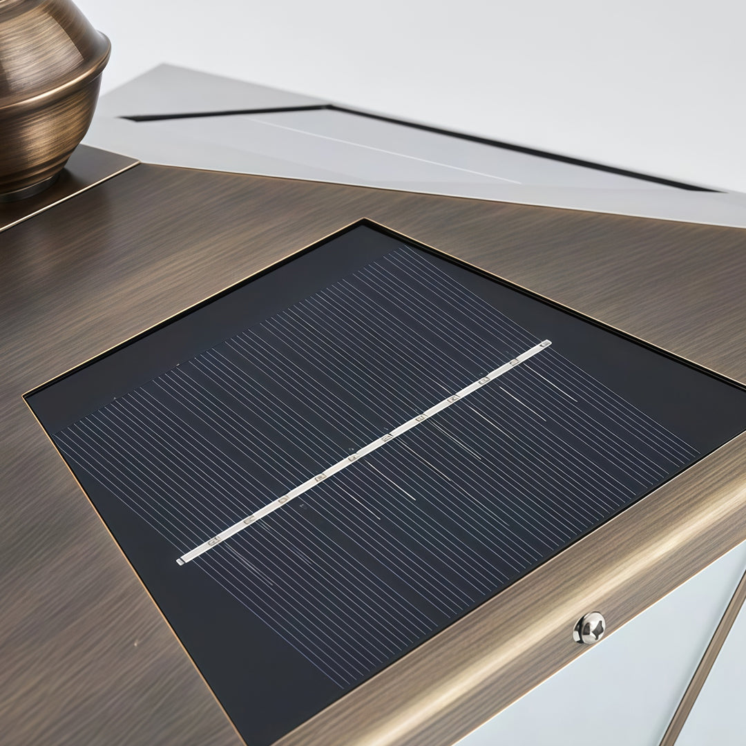 Pillar Light Solar Dual-Use Copper Garden Lighting