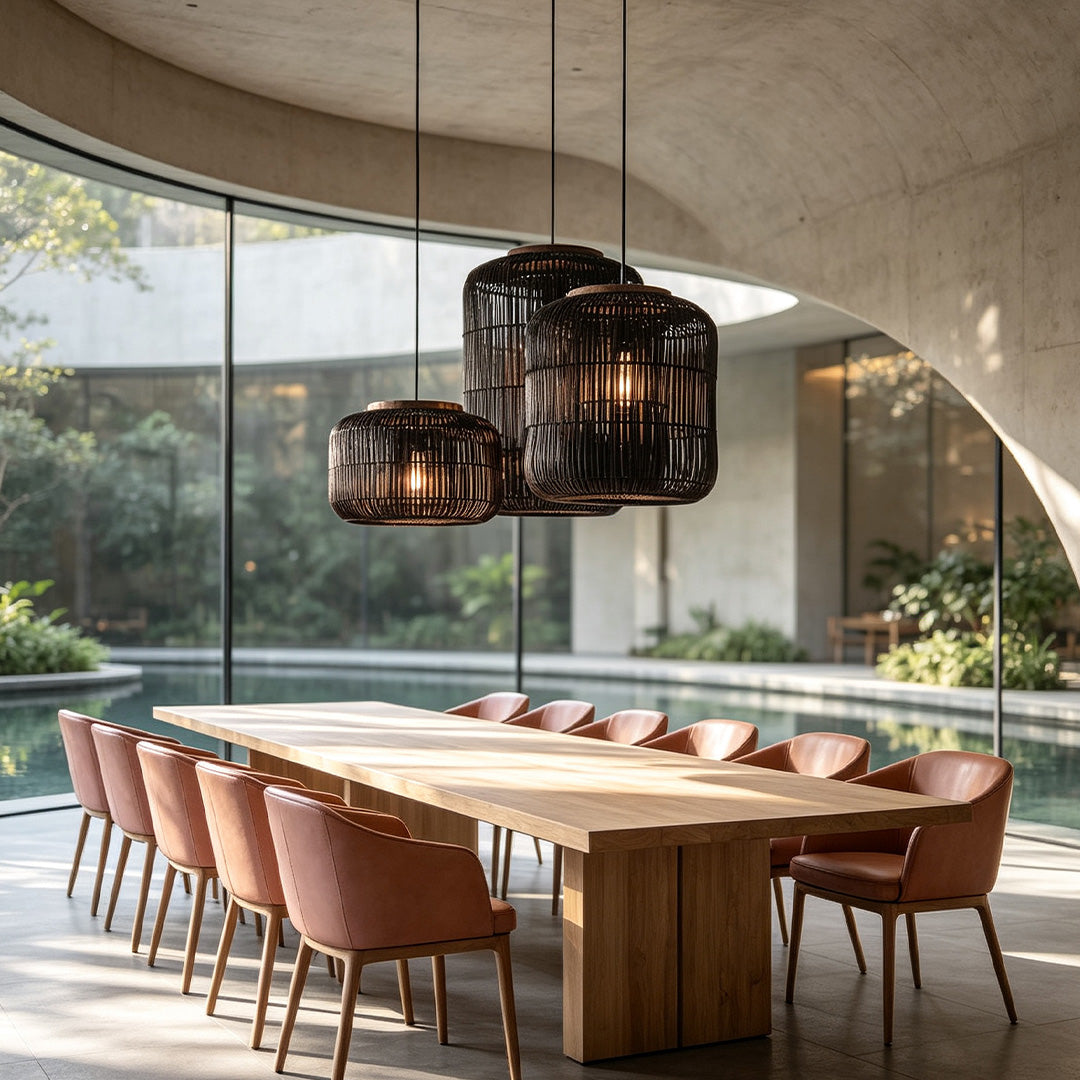 Rattan Light Pendants Wabi-Sabi Handmade Ceiling
