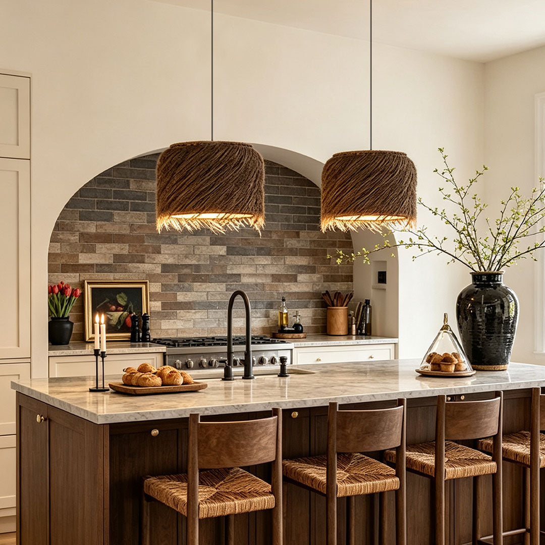 Rattan Lighting Pendants Japanese Wabi-Sabi Ceiling