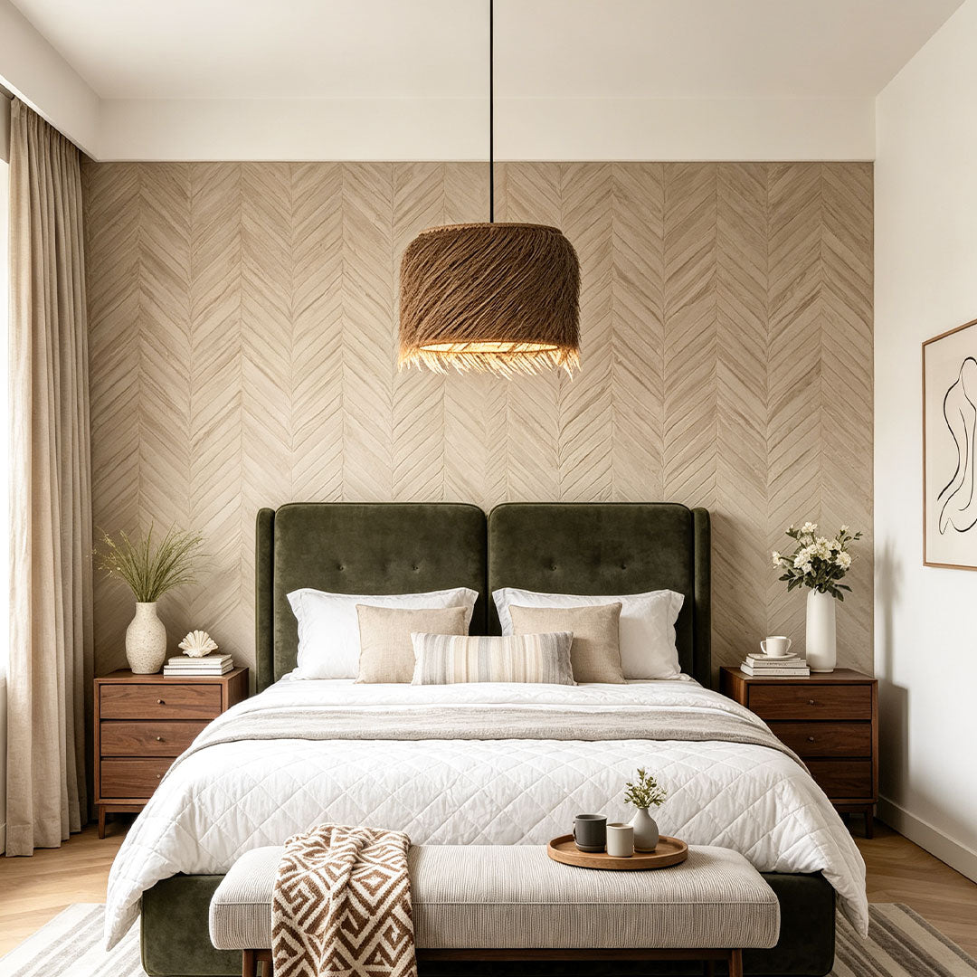 Rattan Lighting Pendants Japanese Wabi-Sabi Ceiling