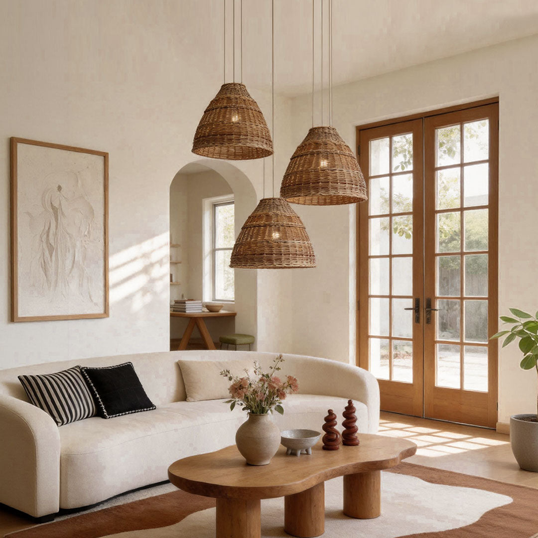 Rattan Pendants Lights Wabi-Sabi Japanese Zen