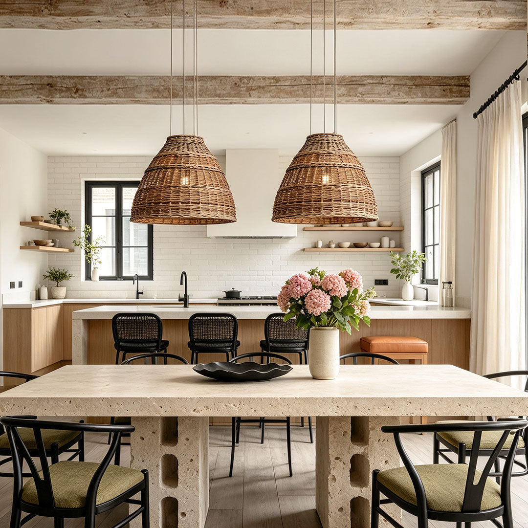 Rattan Pendants Lights Wabi-Sabi Japanese Zen